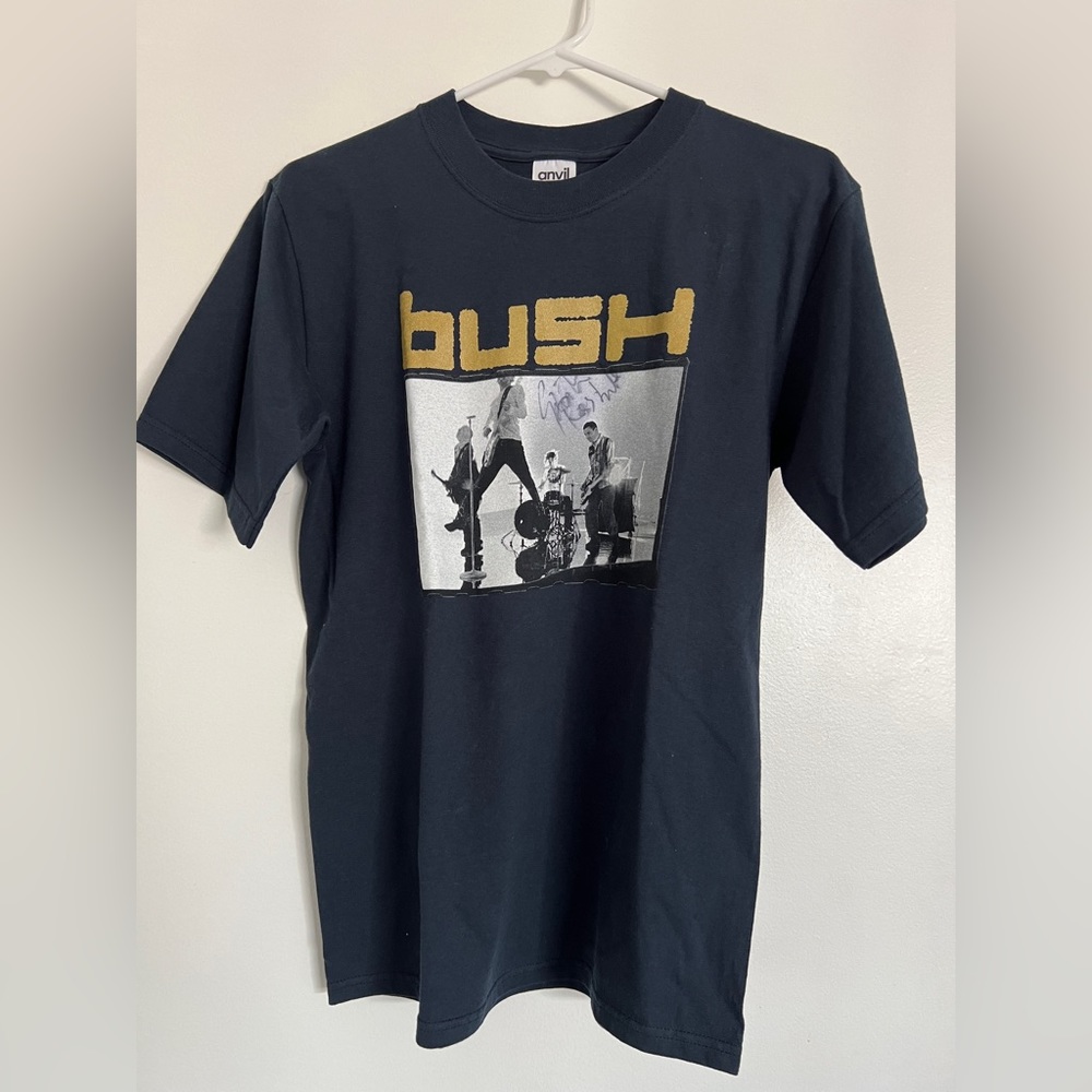 Bush rock band t-shirt. Signed by Gavin Rossdale.